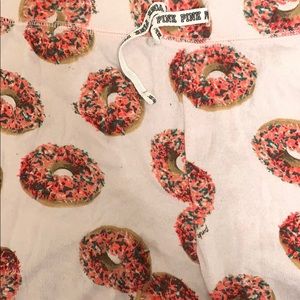 Large pink donut sleepwear pants
